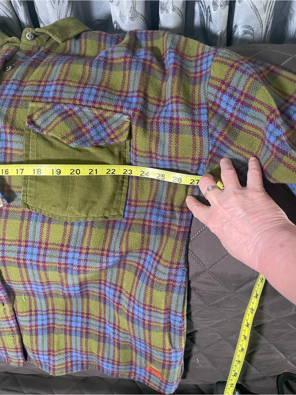 Peace Love World Plaid Button-Down Shirt Jacket- NWOT - Picture 9 of 11